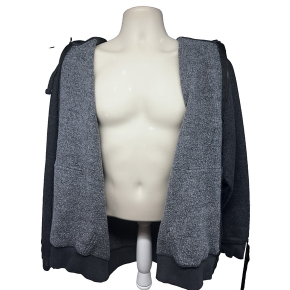 Old Guys Rule Truck Mens Charcoal Gray Zip up Hoodie Jacket Large 50/50 Cotton - Picture 4 of 8